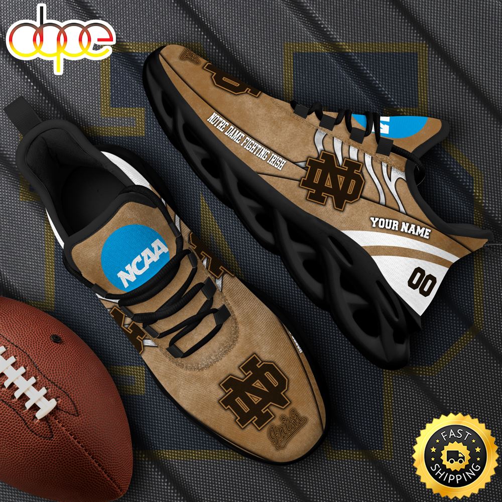 Sportswearmerch Notre Dame Fighting Irish NCAA Black Max Soul Shoes Sneakers For Men And Women