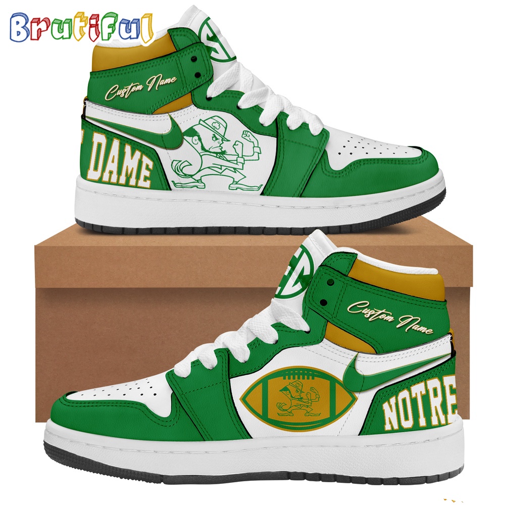 Sportswearmerch Notre Dame Fighting Irish NCAA Football AJ1 High Sneakers Shoes For Men And Women