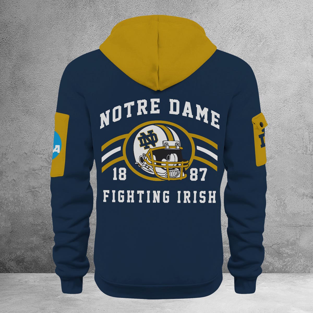 Sportswearmerch Notre Dame Fighting Irish NCAA Half Zip Hoodie Personalized For Fan
