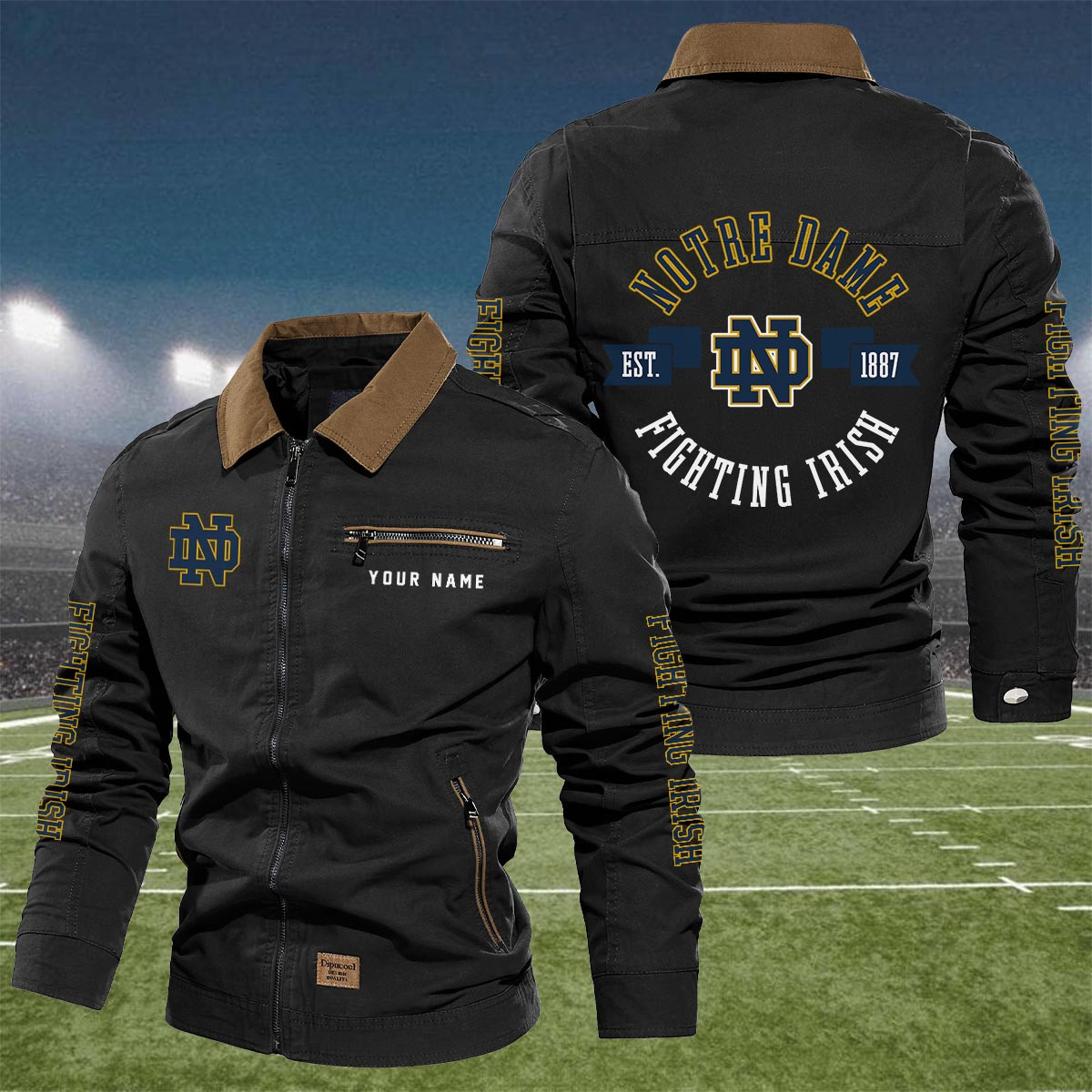 Sportswearmerch Notre Dame Fighting Irish NCAA Lapel Jacket For Fan