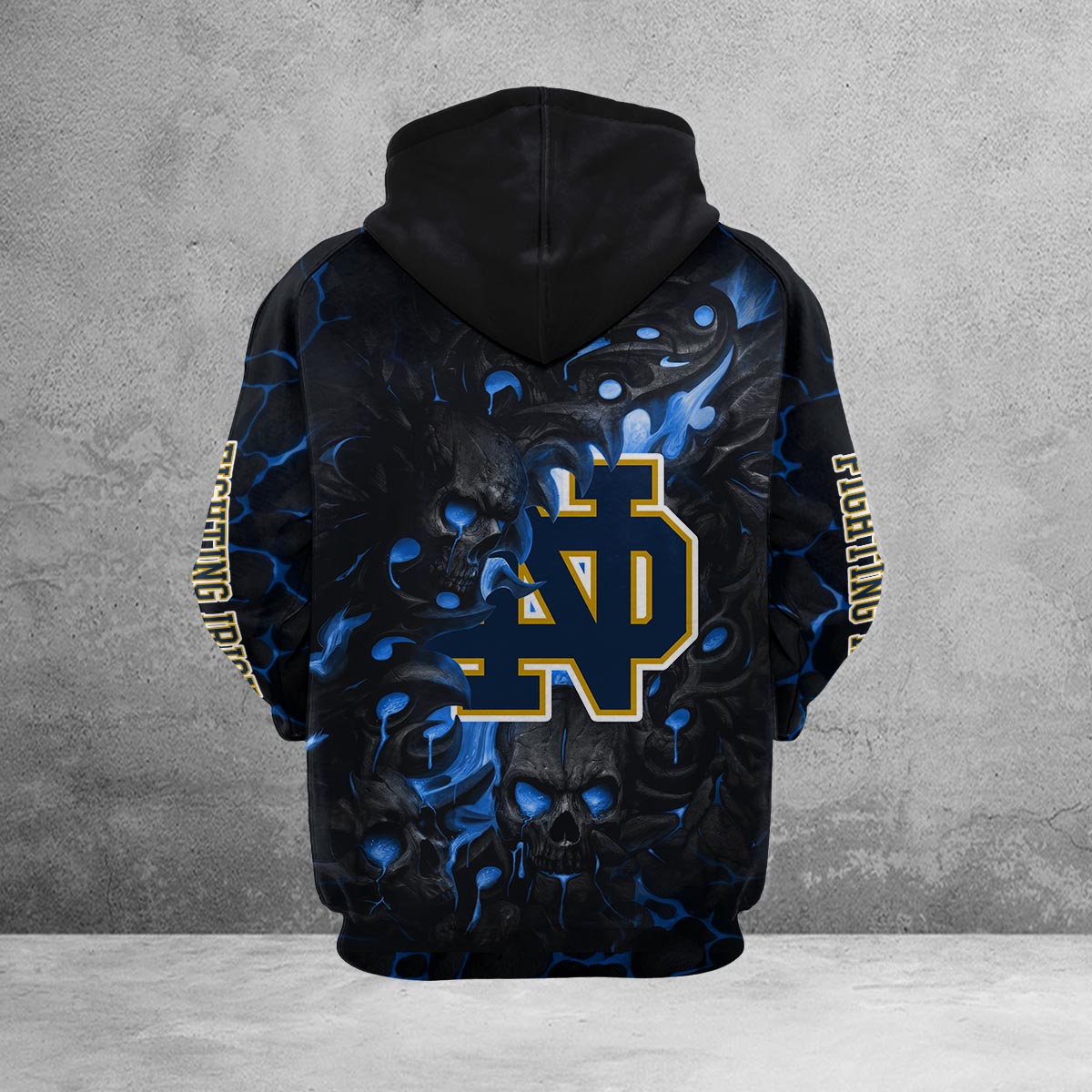 Sportswearmerch Notre Dame Fighting Irish NCAA Lava Skull Hoodie For Fan