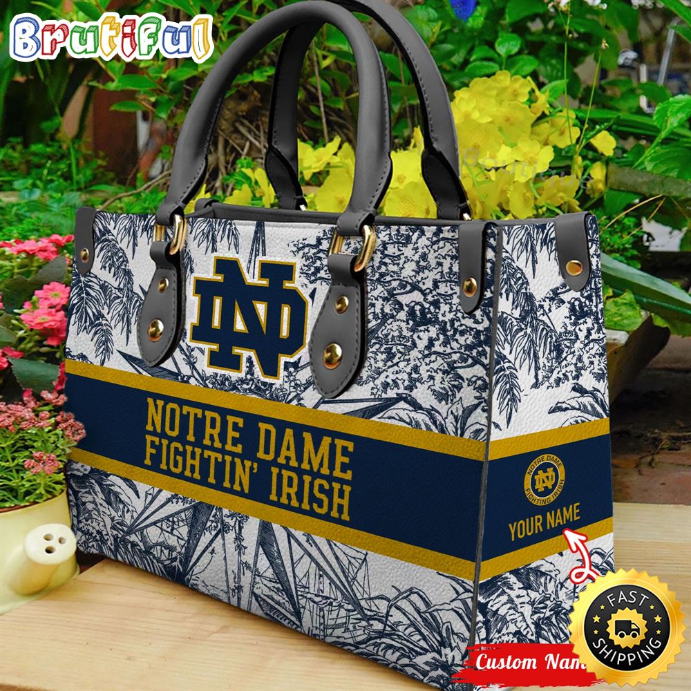 Sportswearmerch Notre Dame Fighting Irish NCAA Leather HandBag For Fan