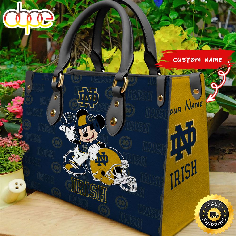 Sportswearmerch Notre Dame Fighting Irish NCAA Mickey Leather Bag For Fan