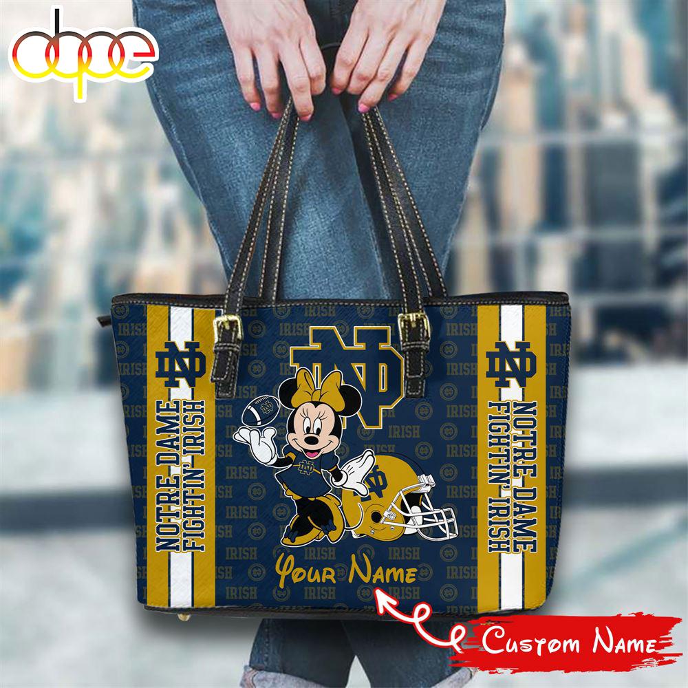 Sportswearmerch Notre Dame Fighting Irish NCAA Minnie Women Leather Tote Bag For Fan