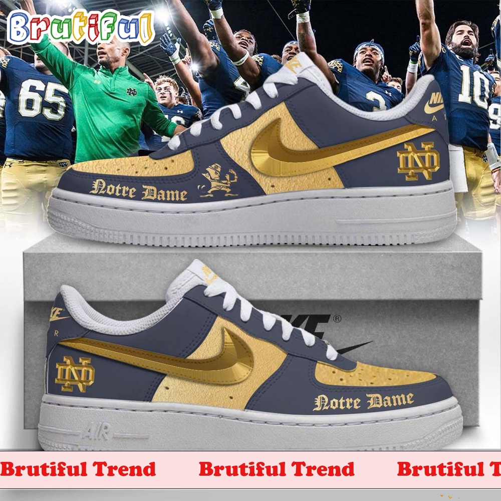 Sportswearmerch Notre Dame Fighting Irish NCAA Shamrock 2024 Air Low-Top Shoes For Men And Women