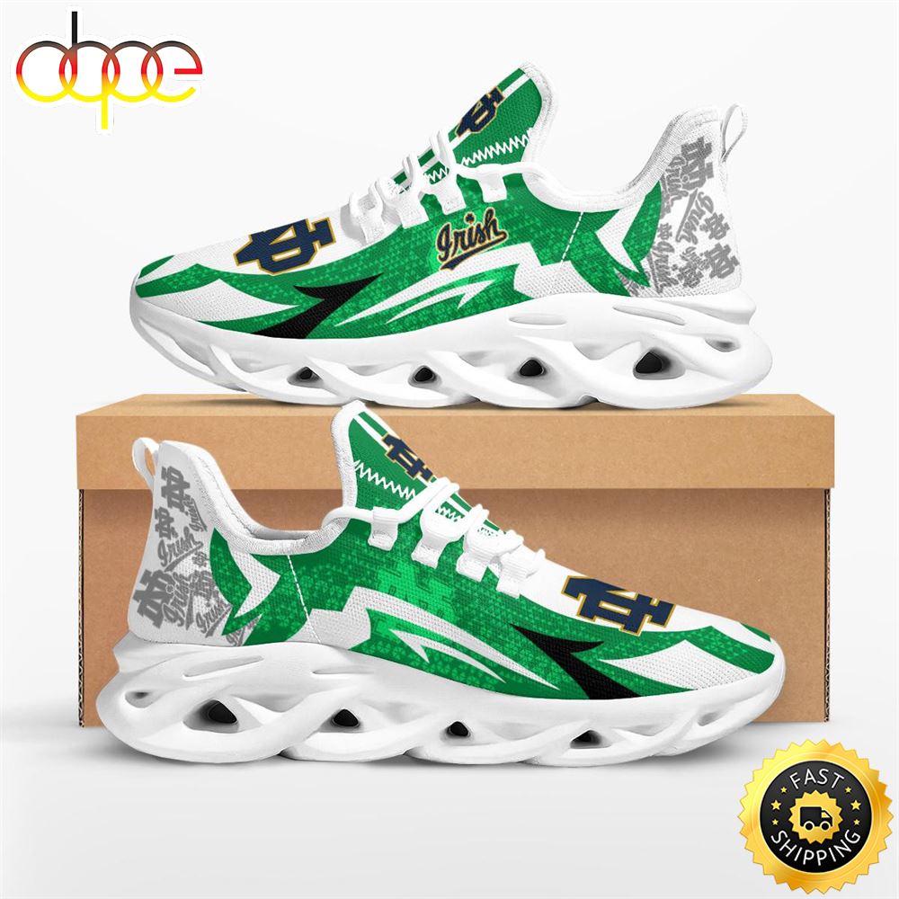 Sportswearmerch Notre Dame Fighting Irish NCAA Symbol Geometric Pattern Max Soul Shoes Sneakers For Men And Women
