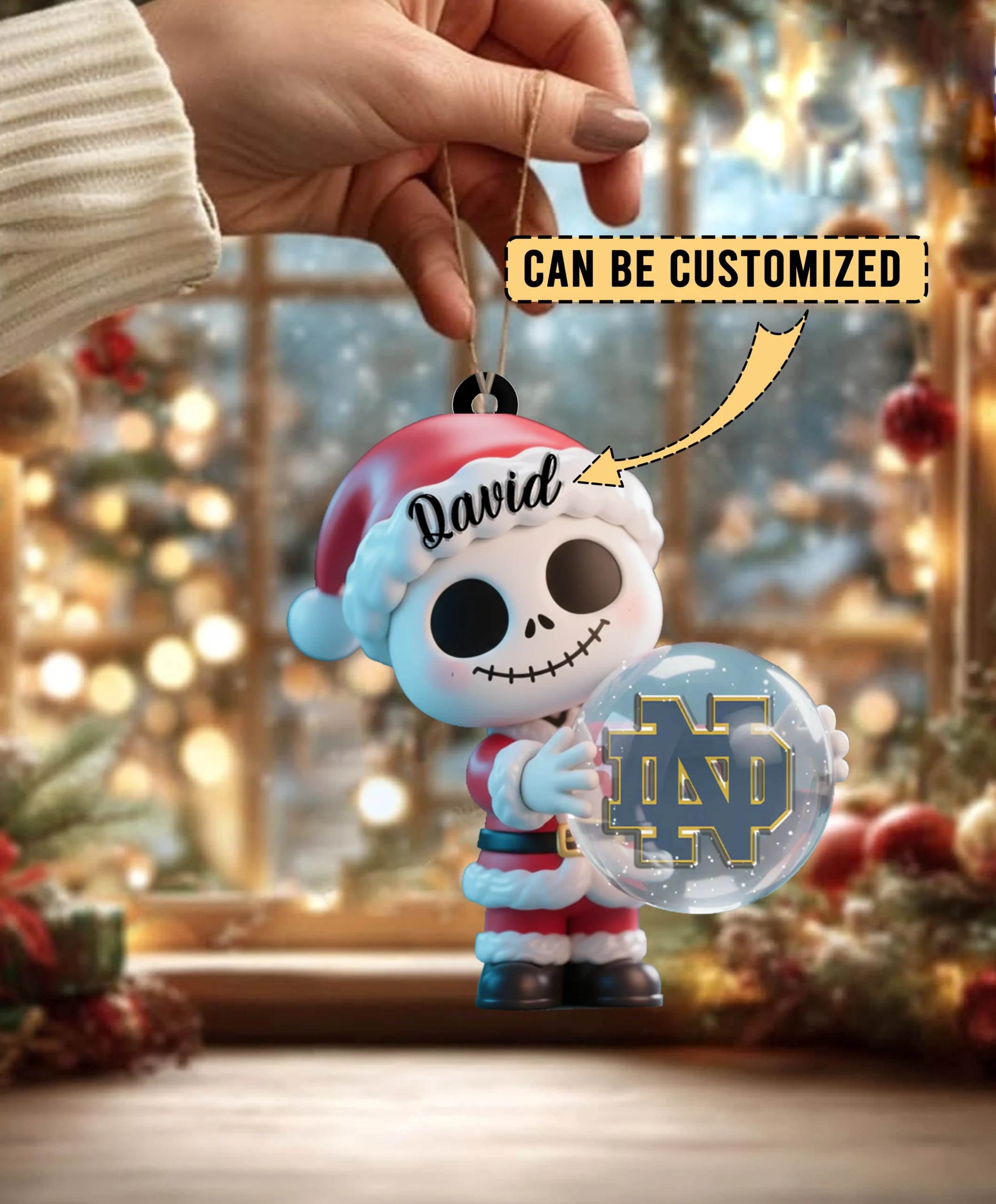 Sportswearmerch Notre Dame Fighting Irish NCAA x The Nightmare Before Christmas Acrylic Ornament Gift For Fans