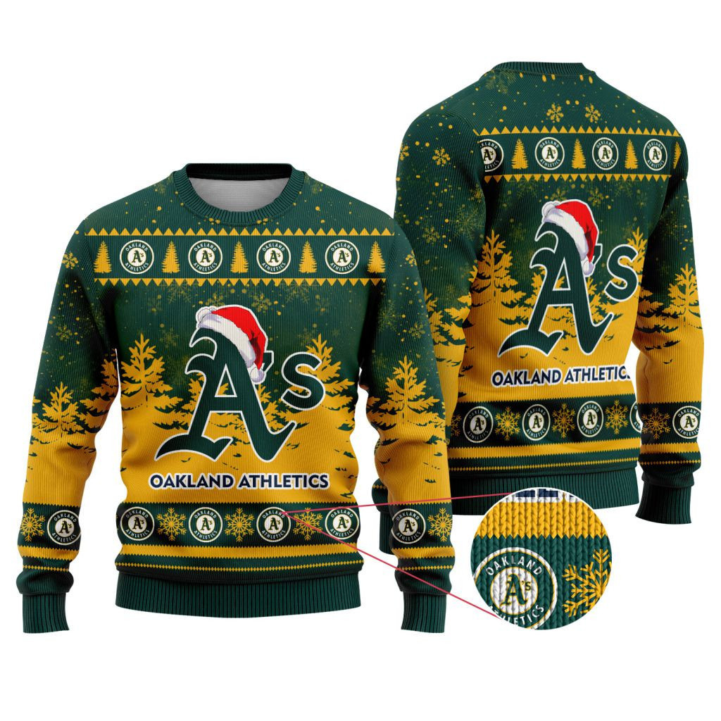 Sportswearmerch Oakland Athletics MLB Funny Christmas Ugly Sweater For Fans