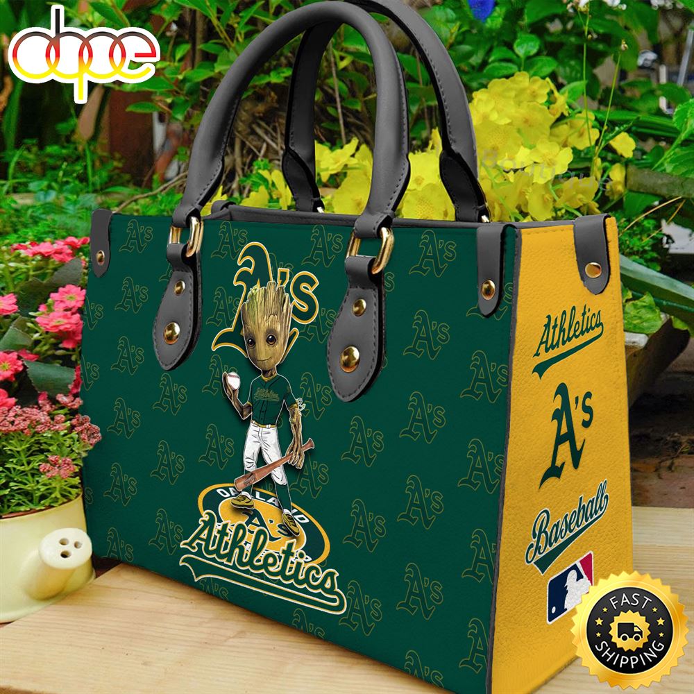 Sportswearmerch Oakland Athletics MLB Groot Women Leather Hand Bag For Fan