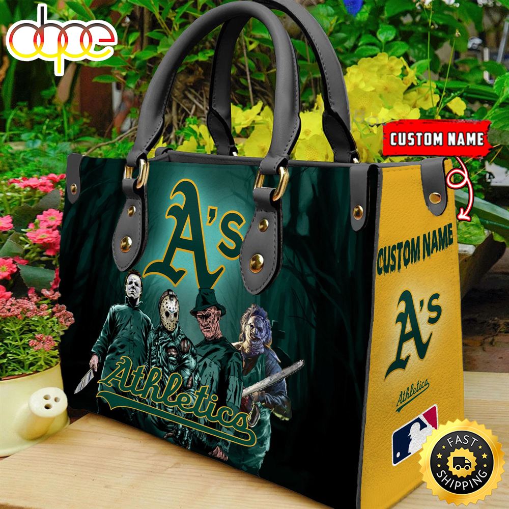 Sportswearmerch Oakland Athletics MLB Women Leather Hand Bag For Fan