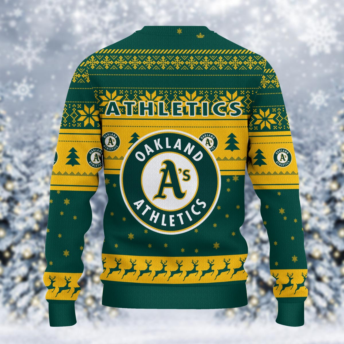 Sportswearmerch Oakland Athletics MLB x Grinch Christmas Ugly Sweater For Fans