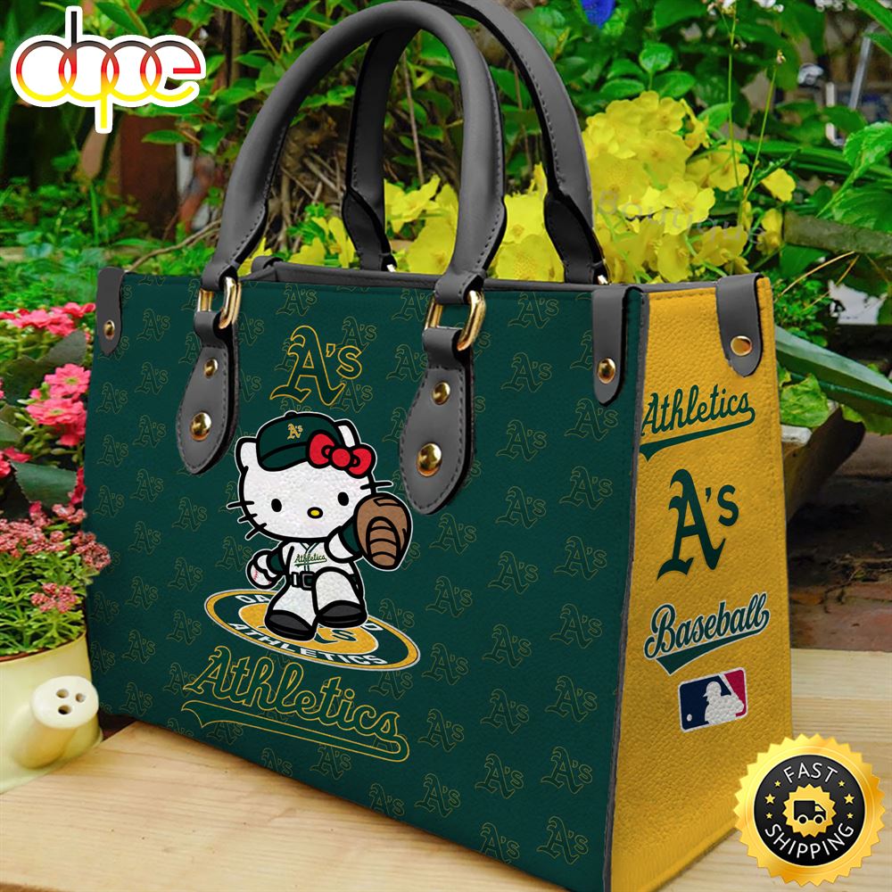 Sportswearmerch Oakland Athletics MLB x Kitty Women Leather Hand Bag For Fan