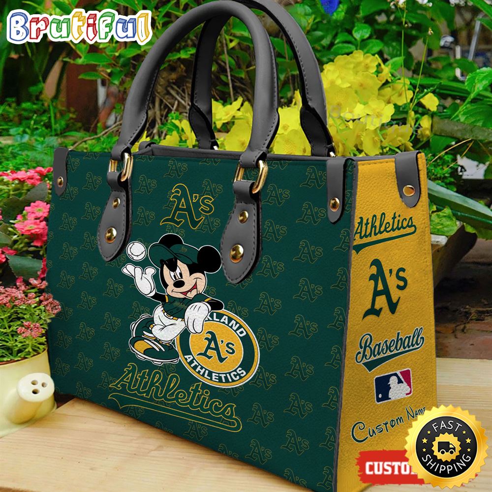 Sportswearmerch Oakland Athletics MLB x Mickey Leather Handbag For Fan