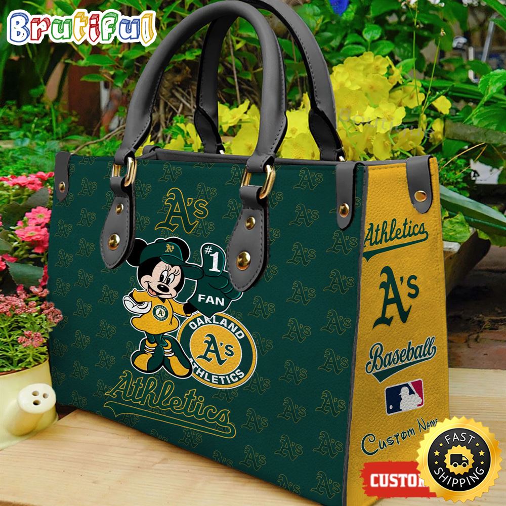 Sportswearmerch Oakland Athletics MLB x Minnie Leather Handbag For Fan