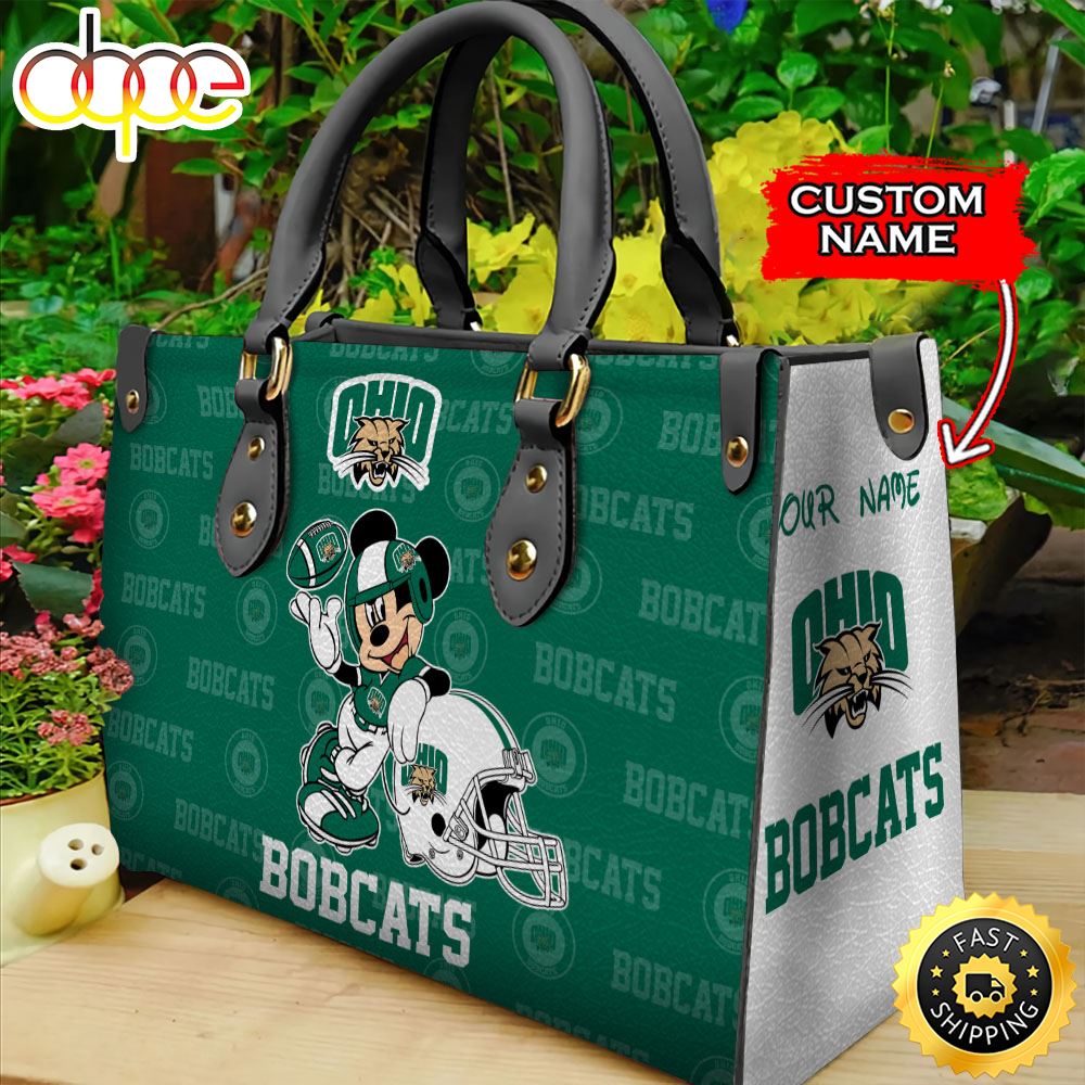 Sportswearmerch Ohio Bobcats NCAA Mickey Leather Bag For Fan