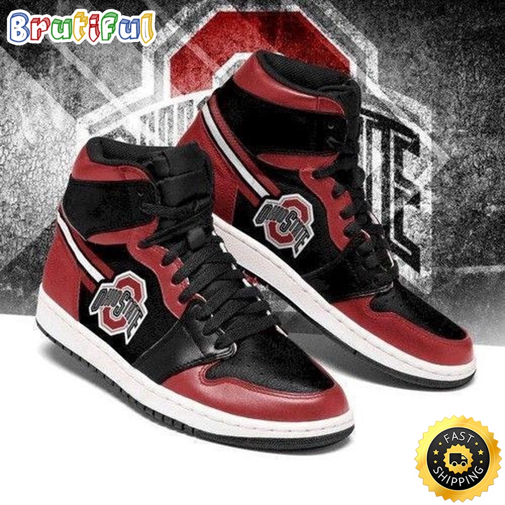 Sportswearmerch Ohio State Buckeyes NCAA AJ1 High Sneakers Shoes For Men And Women