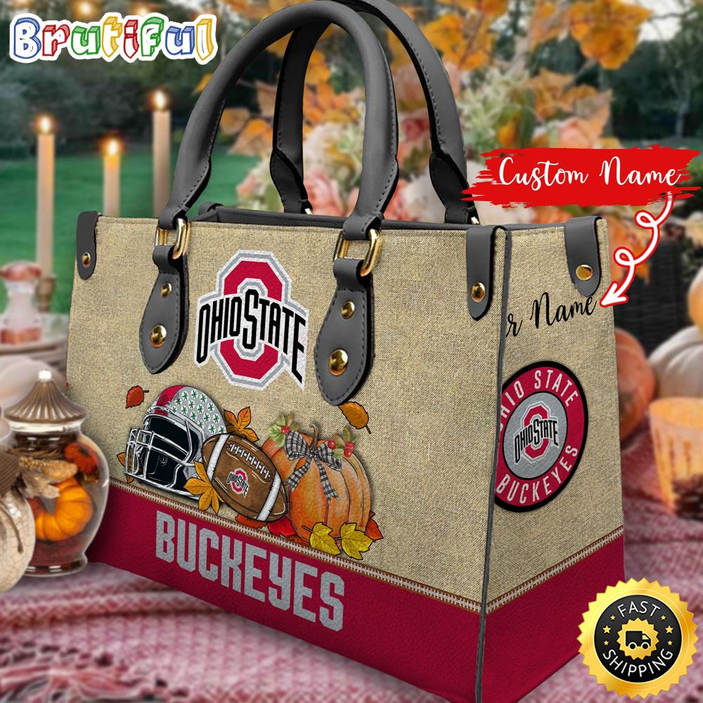 Sportswearmerch Ohio State Buckeyes NCAA Autumn Leather Handbag For Fan