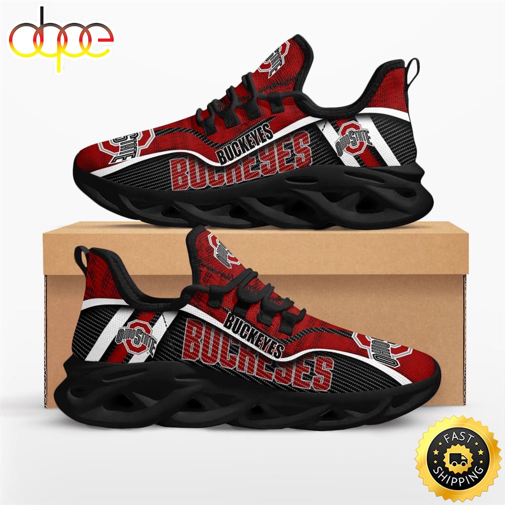 Sportswearmerch Ohio State Buckeyes NCAA Jumpstart Max Soul Shoes Sneakers For Men And Women
