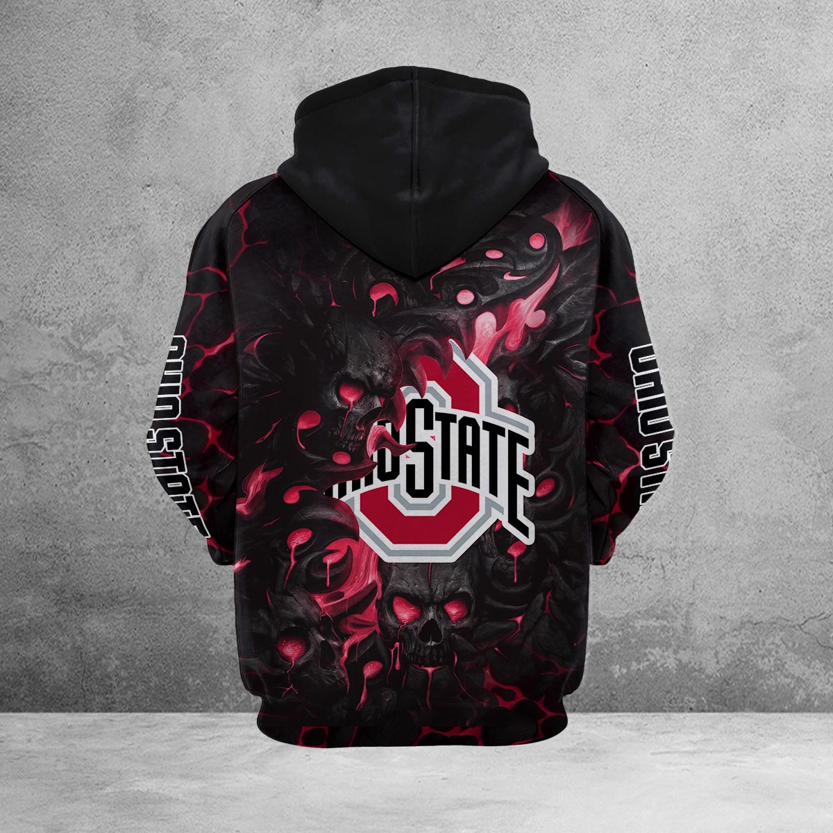 Sportswearmerch Ohio State Buckeyes NCAA Lava Skull Hoodie For Fan