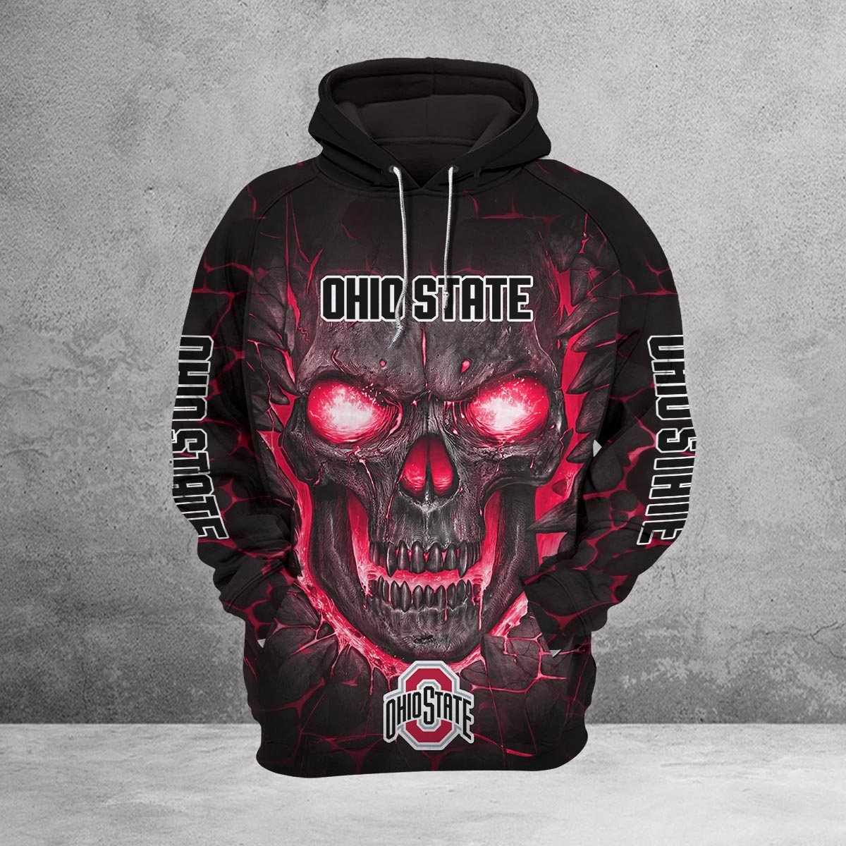 Sportswearmerch Ohio State Buckeyes NCAA Lava Skull Hoodie For Fan