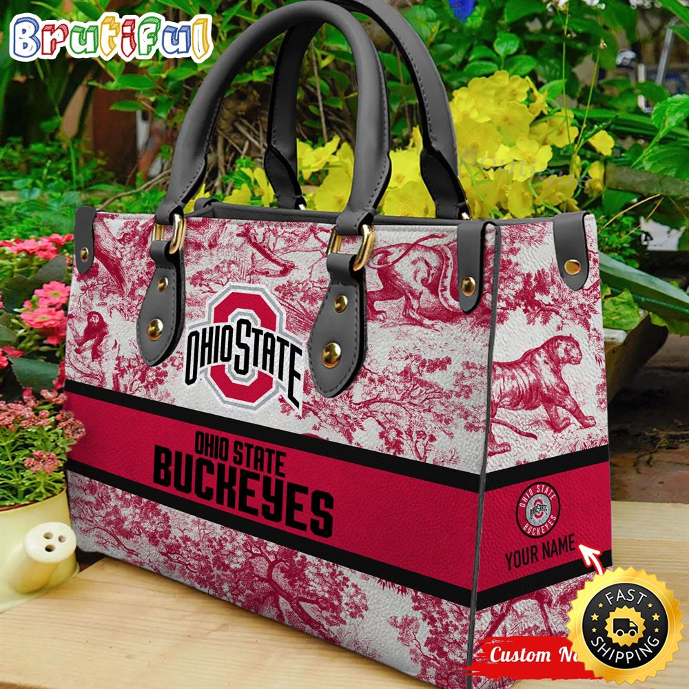 Sportswearmerch Ohio State Buckeyes NCAA Leather Handbag For Fan