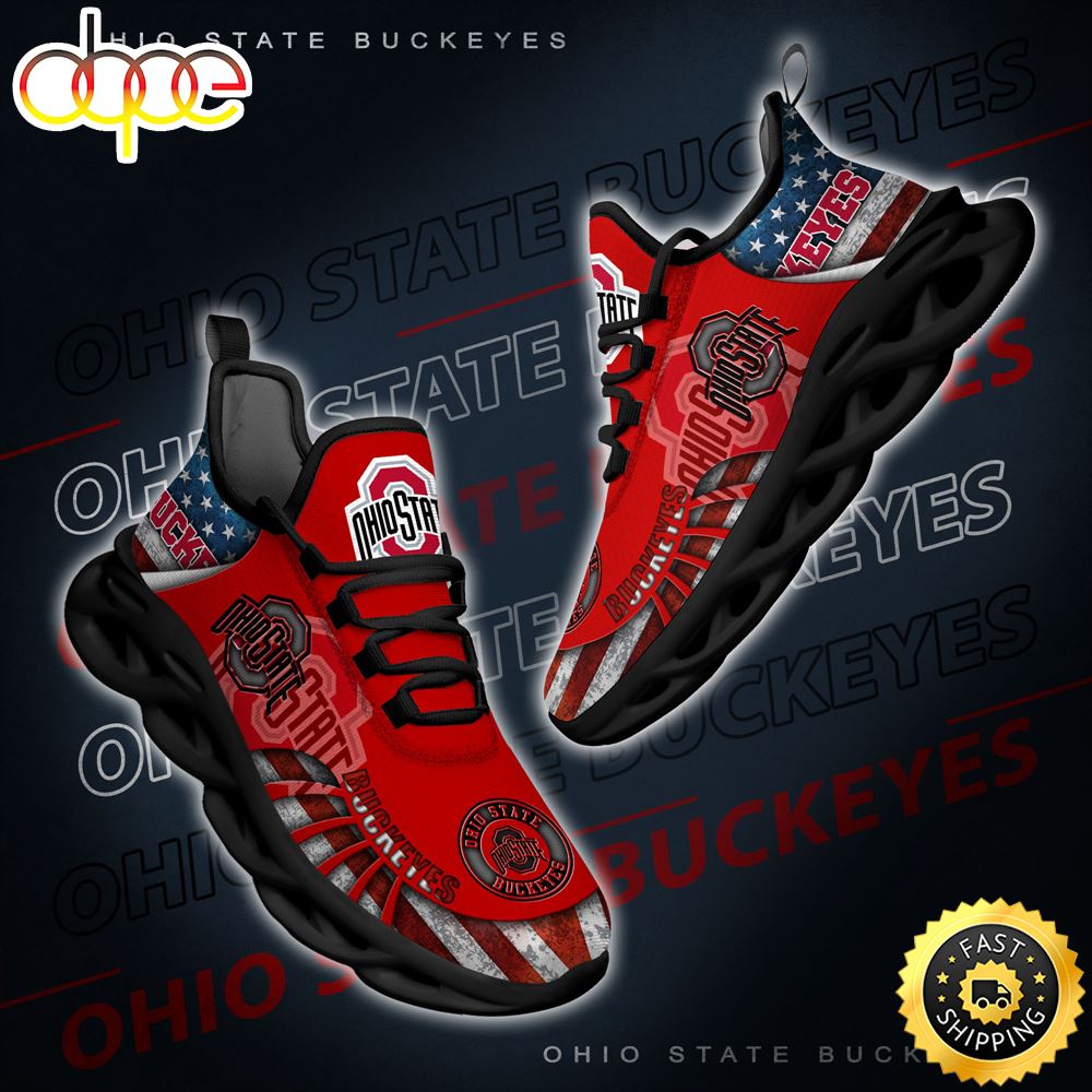 Sportswearmerch Ohio State Buckeyes NCAA Max Soul Shoes Sneakers For Men And Women