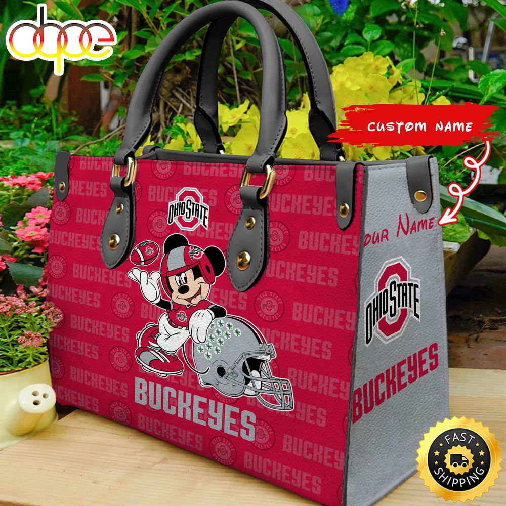 Sportswearmerch Ohio State Buckeyes NCAA Mickey Leather Bag For Fan