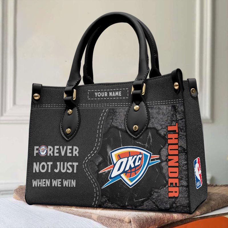 Sportswearmerch Oklahoma City Thunder NBA Leather Handbag For Fan