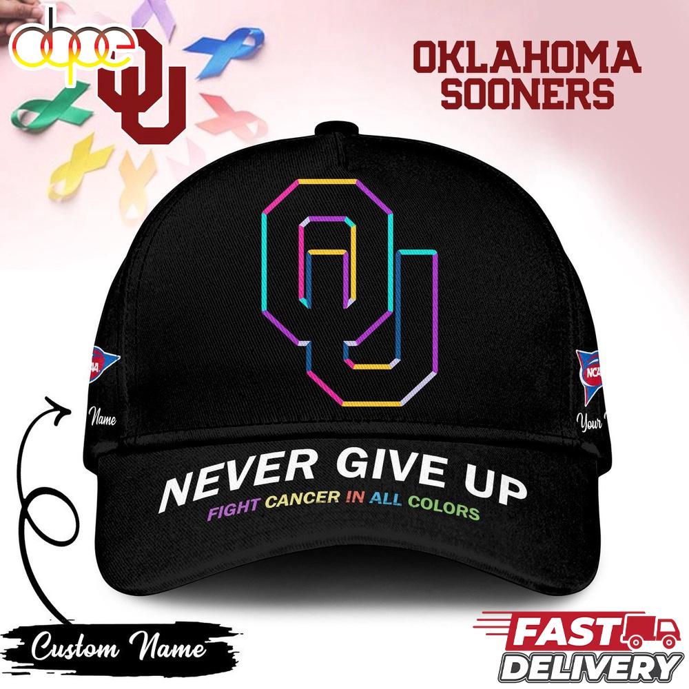 Sportswearmerch Oklahoma Sooners NCAA Fight Cancer In Classic Cap For Fan