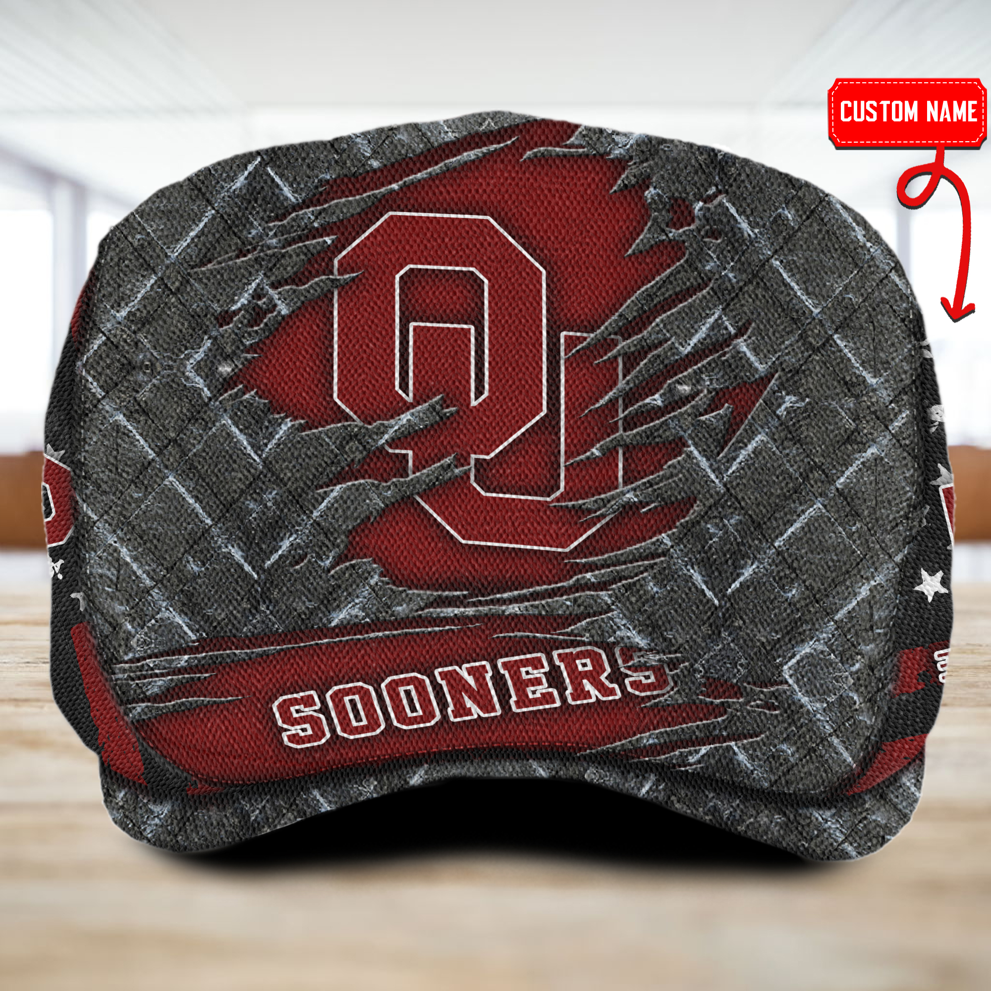 Sportswearmerch Oklahoma Sooners NCAA Flat Cap For Fan