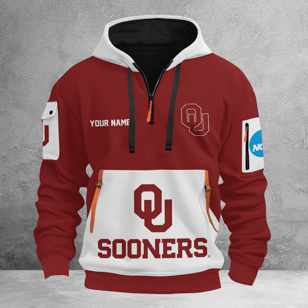 Sportswearmerch Oklahoma Sooners NCAA Half Zip Hoodie Personalized For Fan