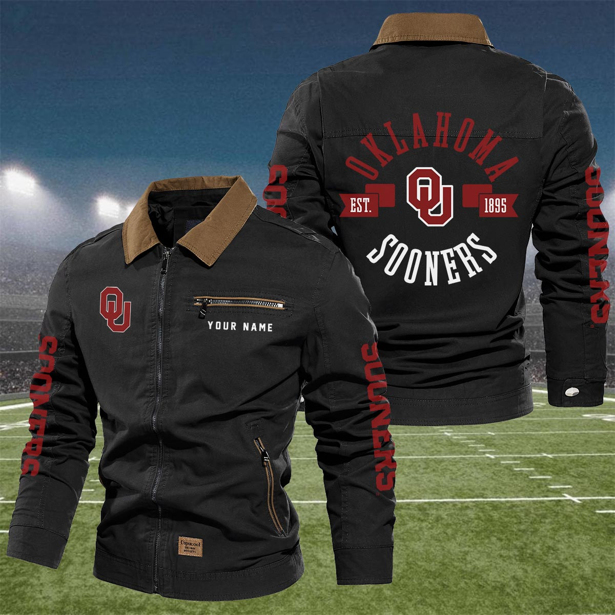 Sportswearmerch Oklahoma Sooners NCAA Lapel Jacket For Fan