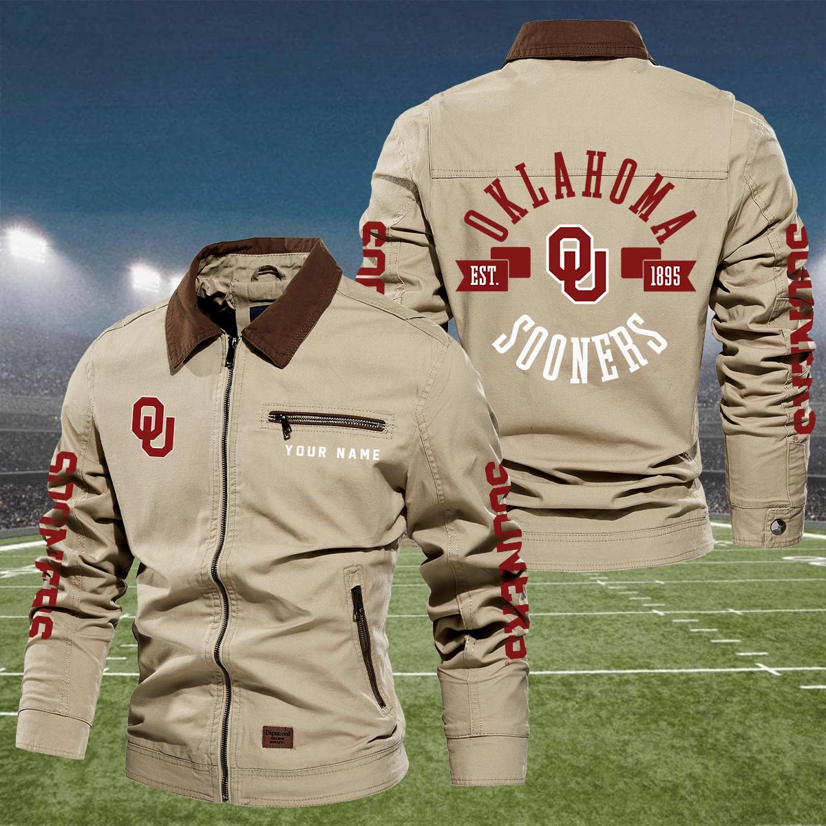 Sportswearmerch Oklahoma Sooners NCAA Lapel Jacket For Fan