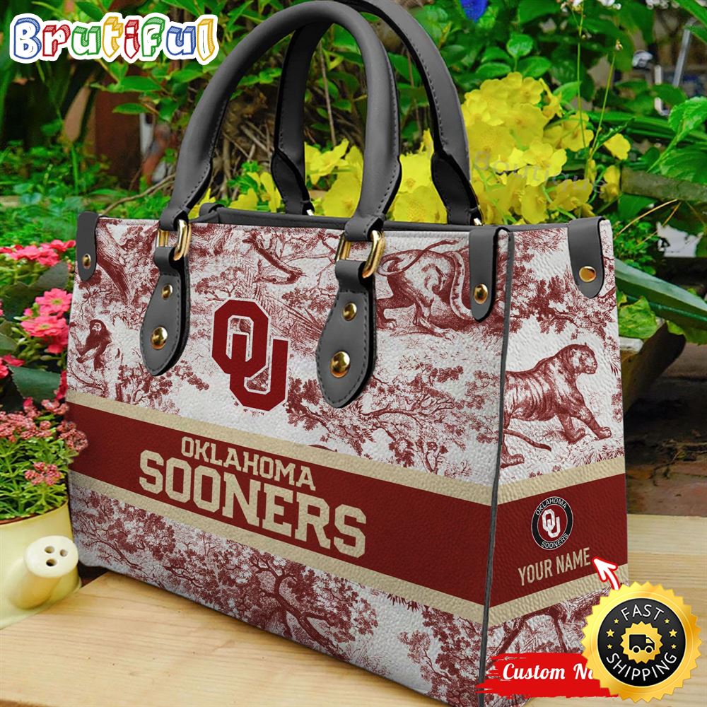 Sportswearmerch Oklahoma Sooners NCAA Leather Handbag For Fan