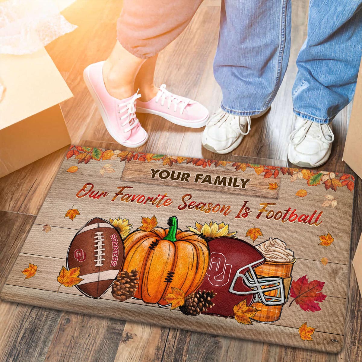 Sportswearmerch Oklahoma Sooners NCAA Our Favorite Season is Football Doormat For Fan