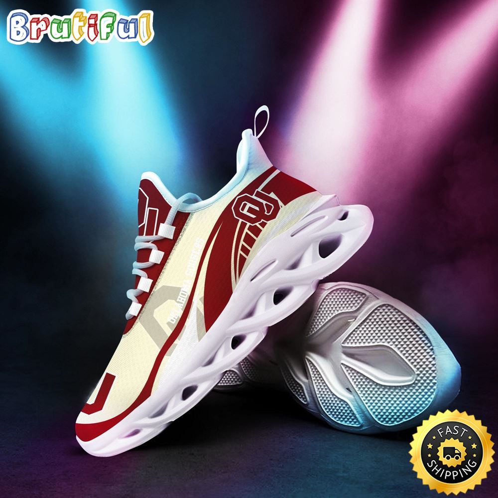 Sportswearmerch Oklahoma Sooners NCAA Sneakers Max Soul Shoes For Fan