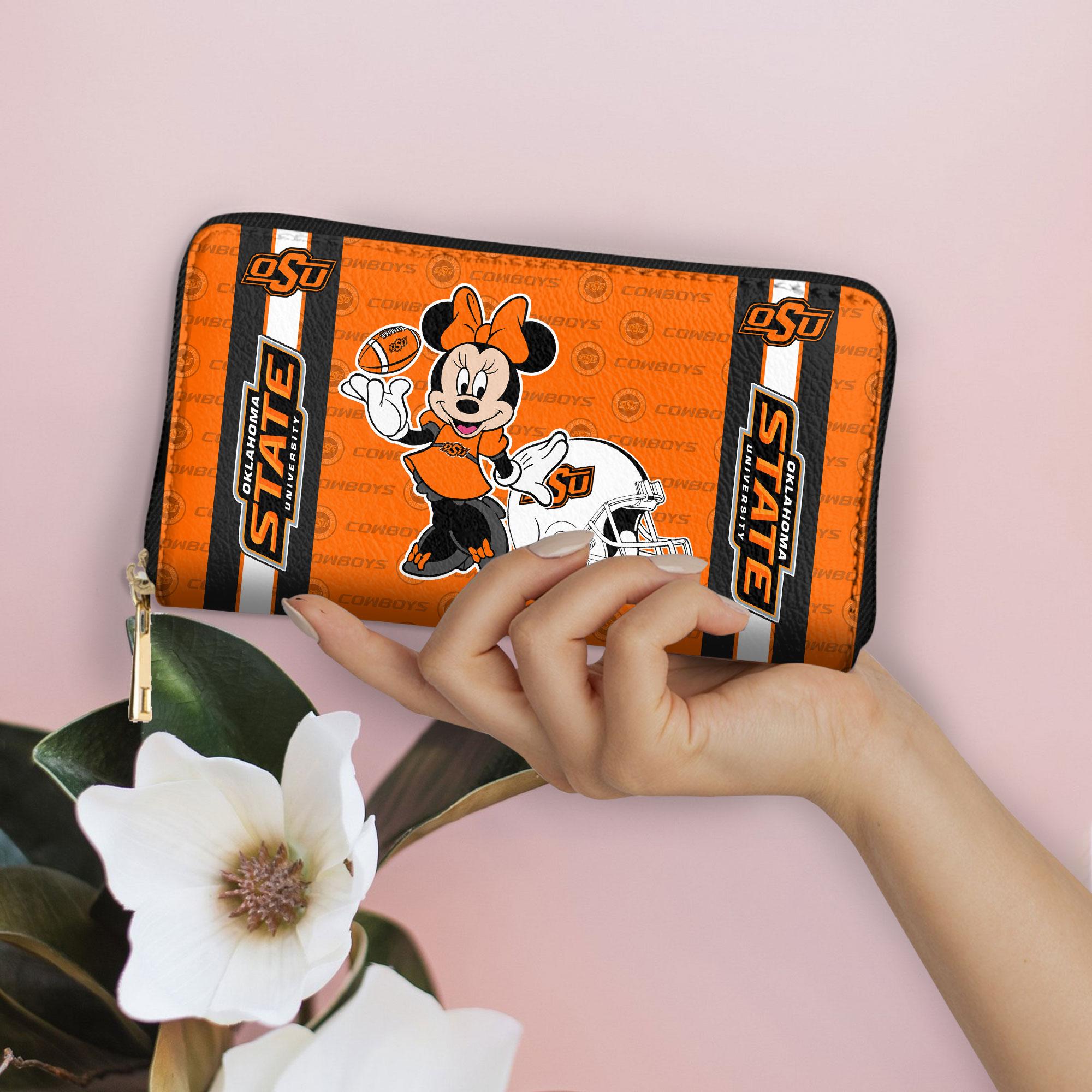 Sportswearmerch Oklahoma State Cowboy NCAA x Minnie Women Leather Handbag For Fan