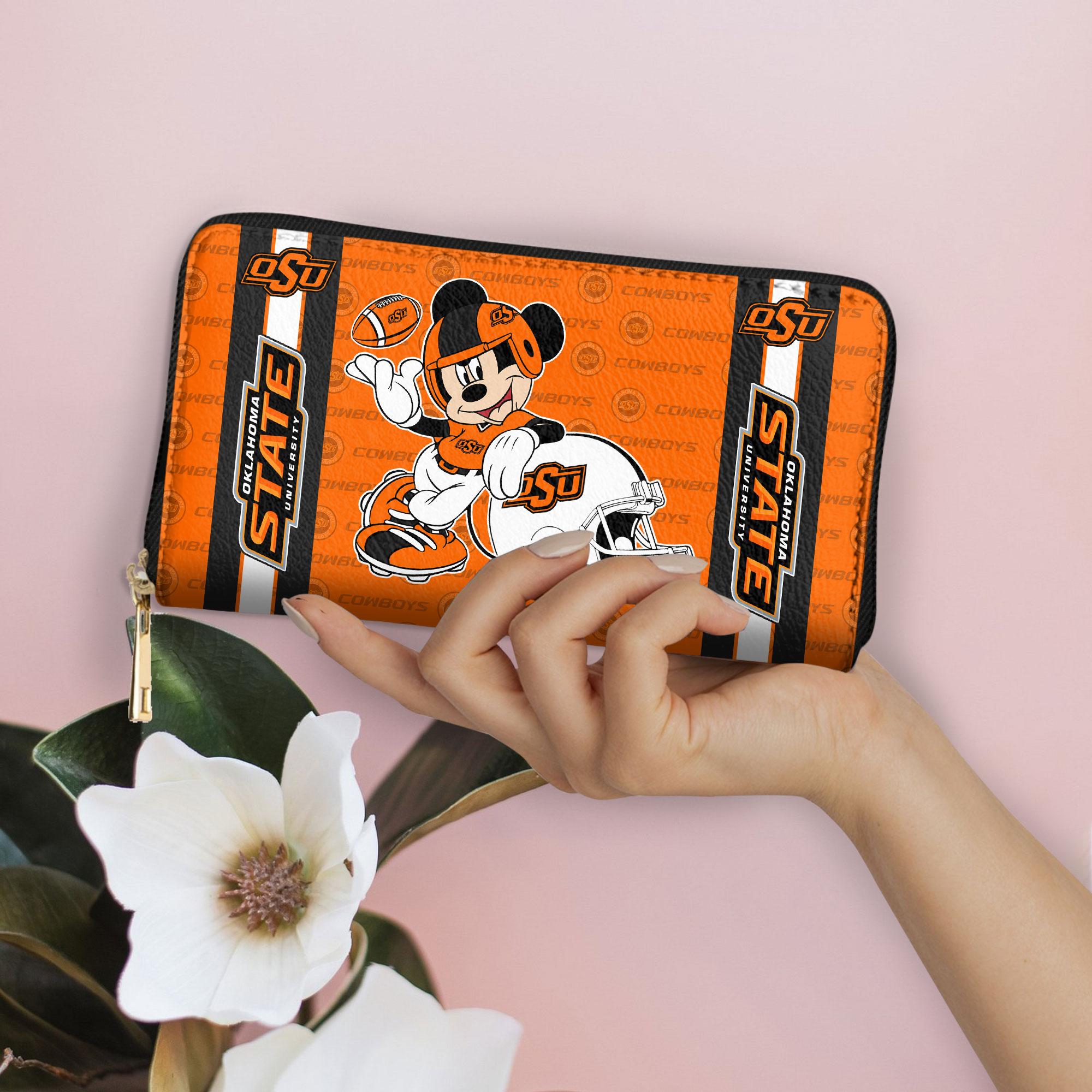 Sportswearmerch Oklahoma State Cowboy NCAAs NCAA x Mickey Women Leather Handbag For Fan