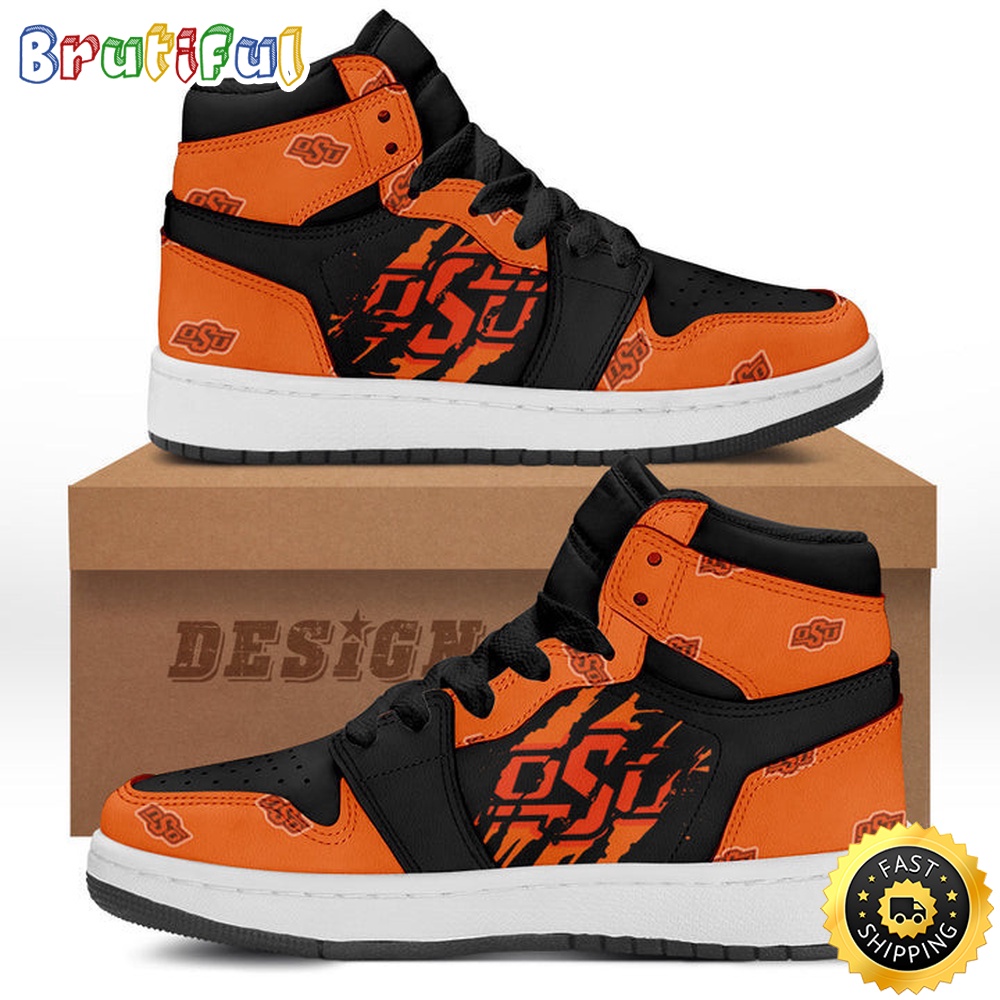 Sportswearmerch Oklahoma State Cowboys NCAA AJ1 High Sneakers Shoes For Men And Women