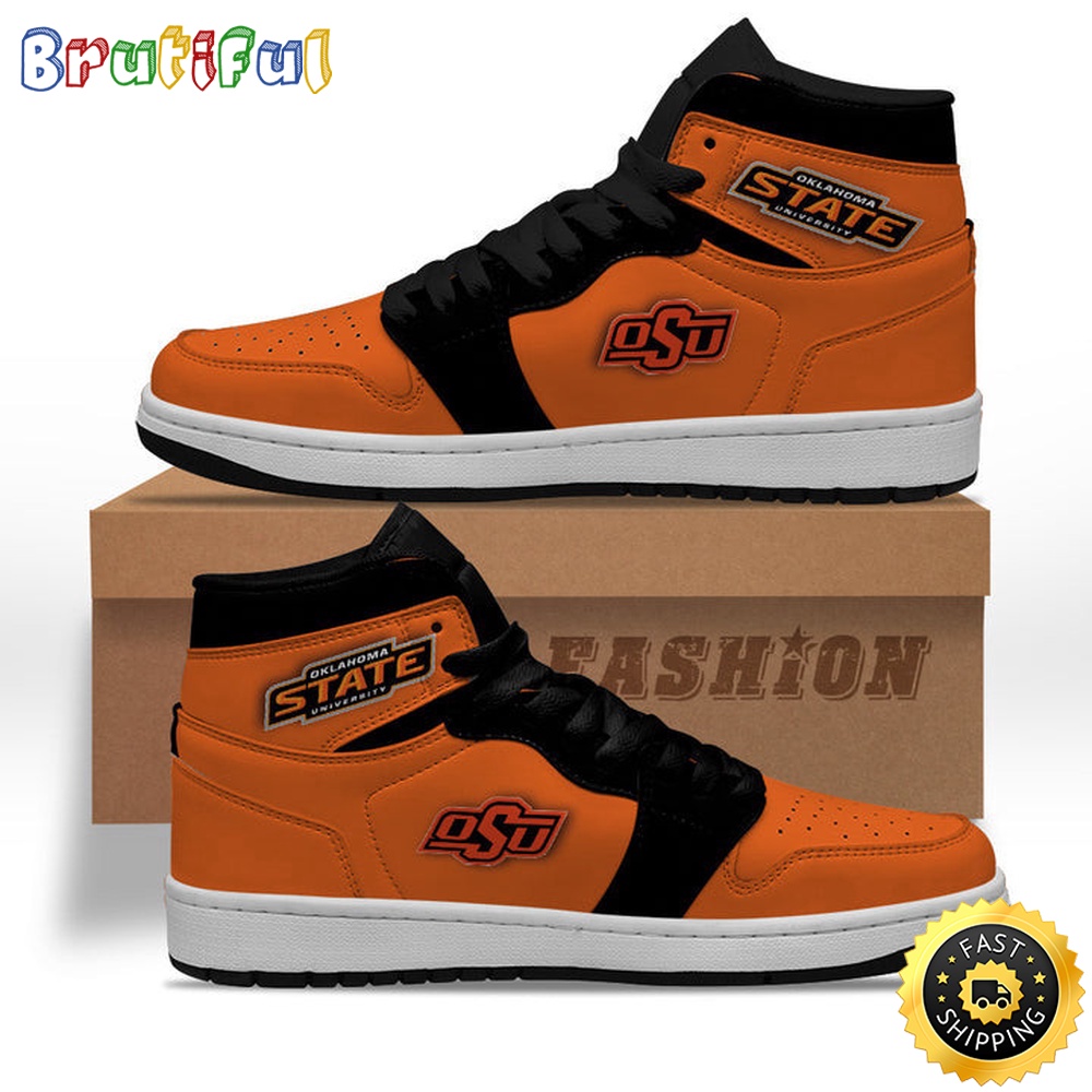 Sportswearmerch Oklahoma State Cowboys NCAA AJ1 High Sneakers Shoes For Men And Women