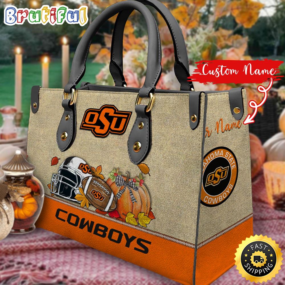 Sportswearmerch Oklahoma State Cowboys NCAA Autumn Leather Handbag For Fan