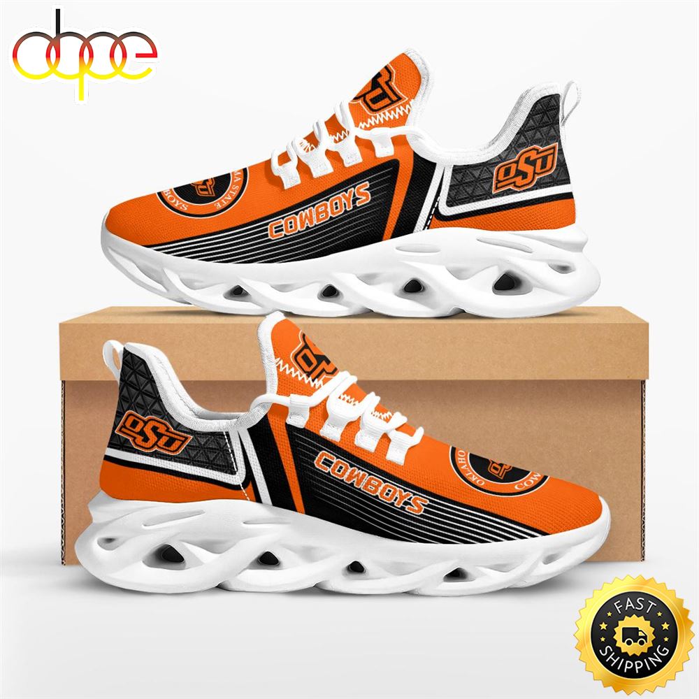 Sportswearmerch Oklahoma State Cowboys NCAA Fan Max Soul Shoes Sneakers For Men And Women