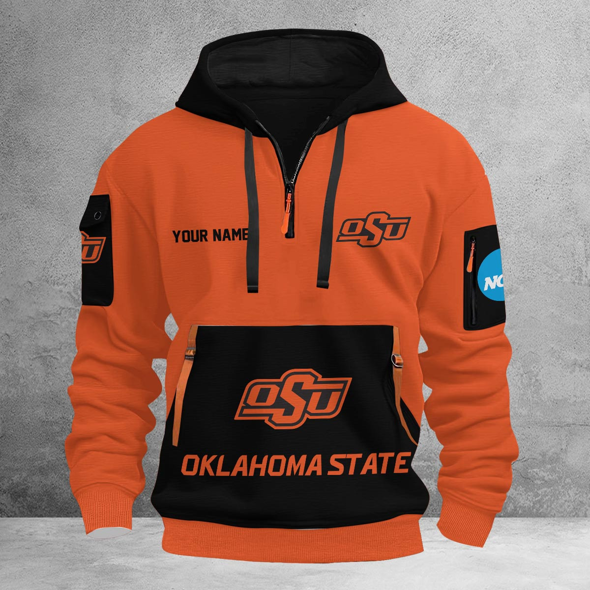 Sportswearmerch Oklahoma State Cowboys NCAA Half Zip Hoodie Personalized For Fan