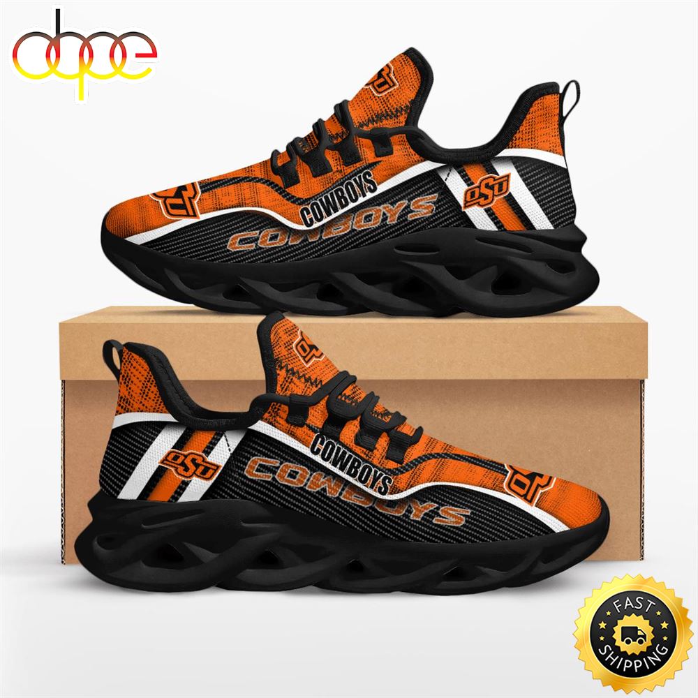 Sportswearmerch Oklahoma State Cowboys NCAA Jumpstart Max Soul Shoes Sneakers For Men And Women