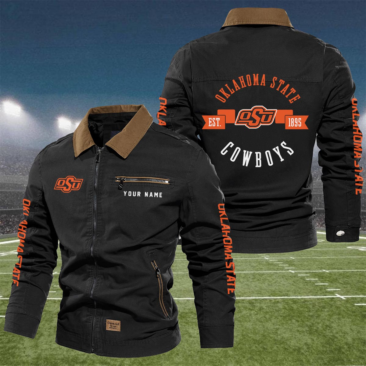 Sportswearmerch Oklahoma State Cowboys NCAA Lapel Jacket For Fan