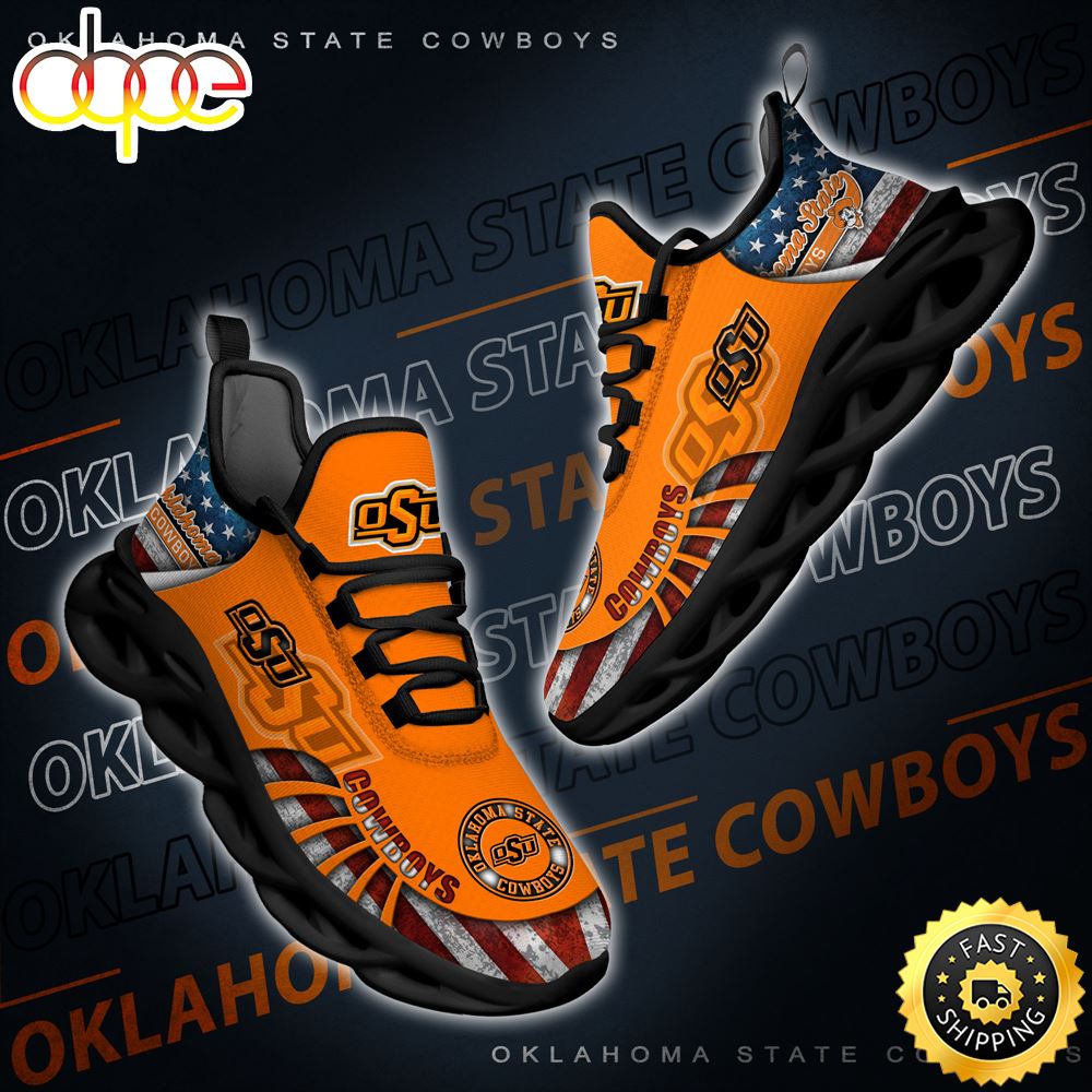 Sportswearmerch Oklahoma State Cowboys NCAA Max Soul Shoes Sneakers For Men And Women