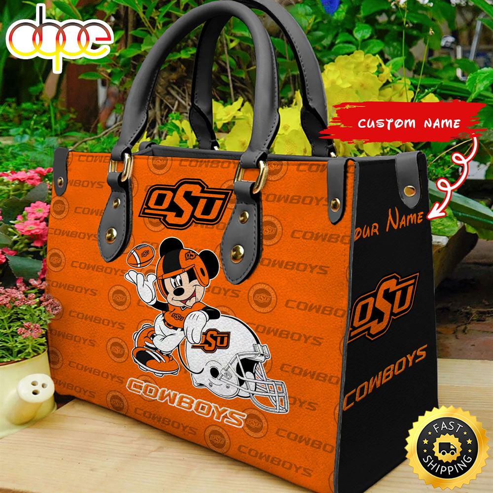 Sportswearmerch Oklahoma State Cowboys NCAA Mickey Leather Bag For Fan