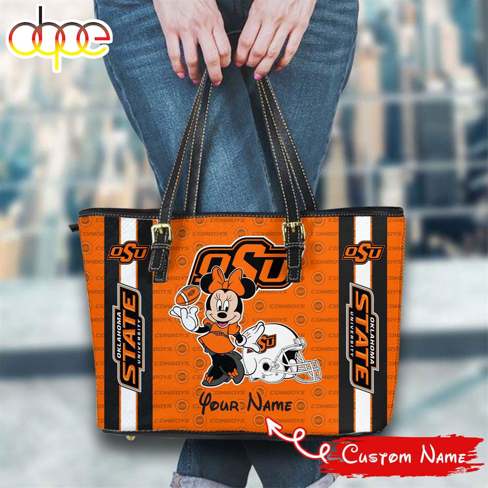 Sportswearmerch Oklahoma State Cowboys NCAA Minnie Women Leather Tote Bag For Fan