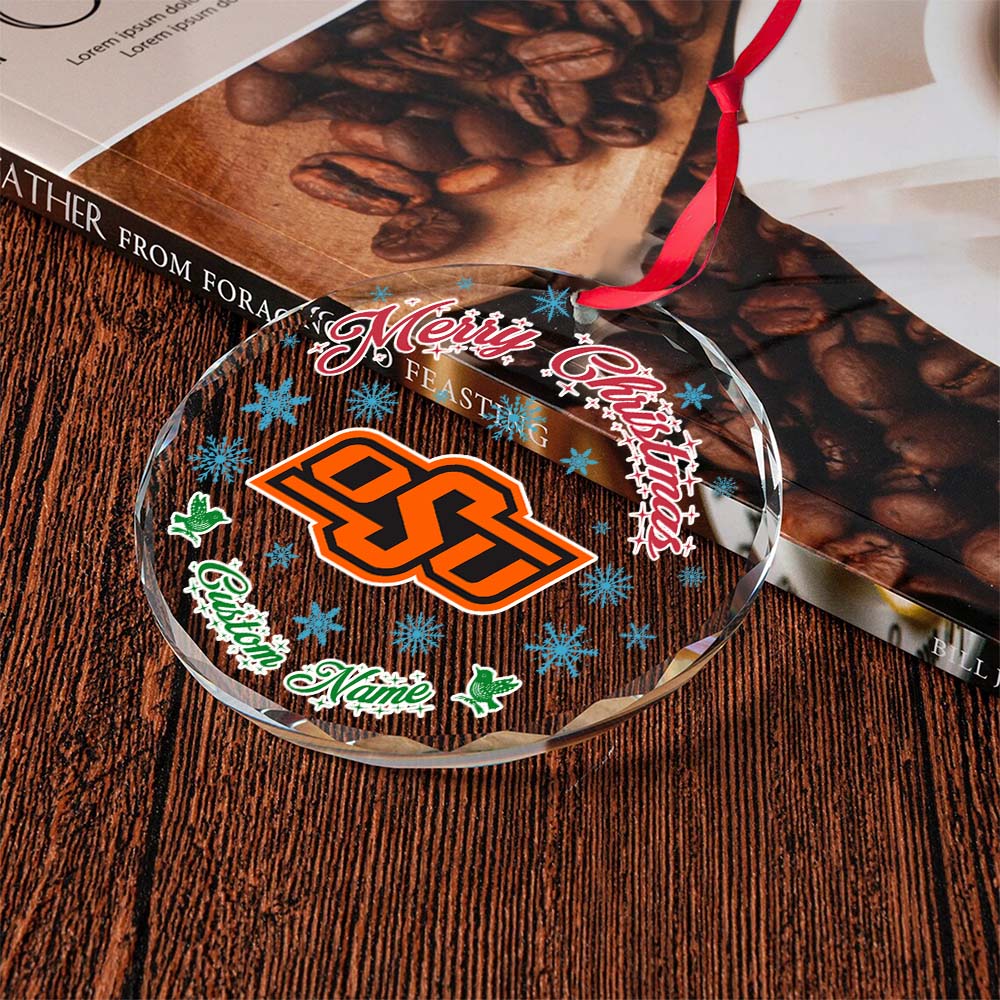 Sportswearmerch Oklahoma State Cowboys NCAA x Christmas Glass Ornament Gift For Fans