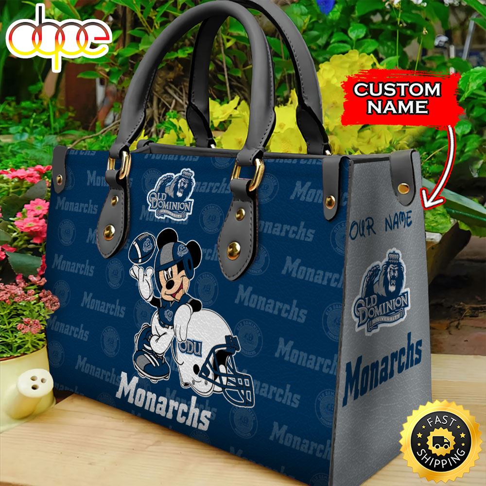 Sportswearmerch Old Dominion Monarchs NCAA Mickey Leather Bag For Fan